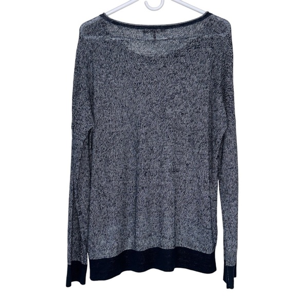 Rag & Bone Skye Linen Pullover In Navy - Picture 4 of 8